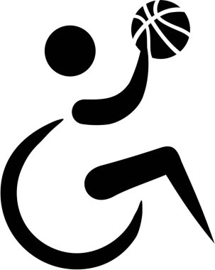 Tekerlekli sandalye basketbol simgesi