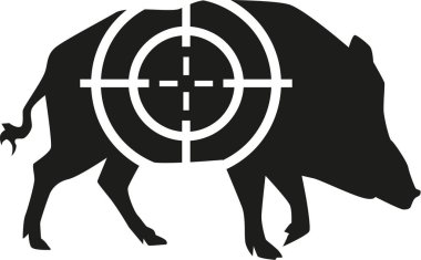 Crosshair avcılık ile yaban domuzu