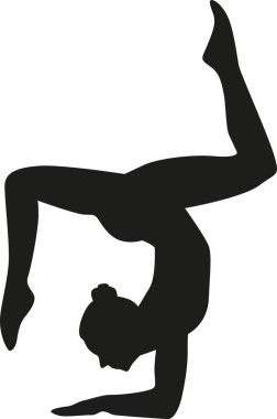 Yoga poz eller üzerinde denge