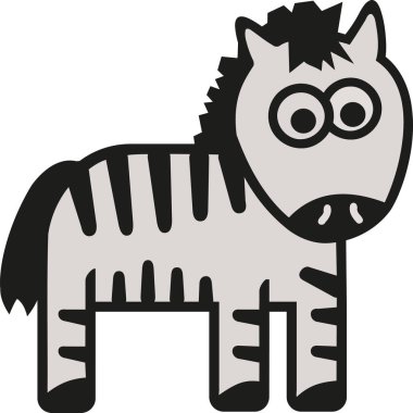 sevimli çizgi zebra