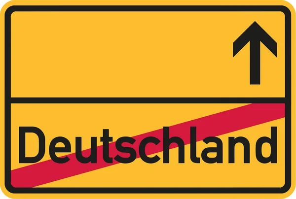Göç--dan Almanya - Alman şehir işareti — Stok Vektör