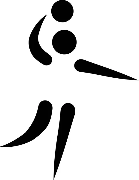 Piktogramm eines Volleyballspielers — Stockvektor