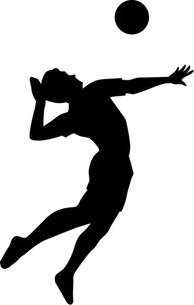 Прыжок волейболиста — стоковый вектор