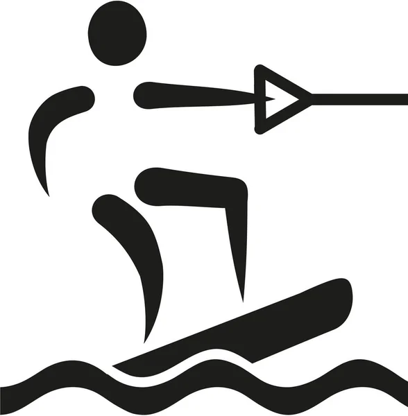 Wakeboarding icono vector — Vector de stock