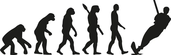 Evolución del esquí acuático — Vector de stock