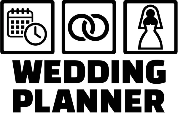 Hochzeitsplaner-Ikonen — Stockvektor