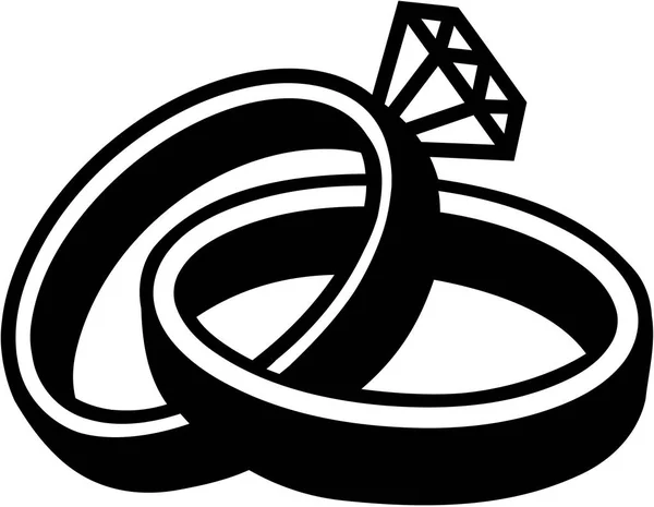 Wedding rings vector — Stock Vector