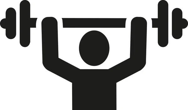 Weightlifter icon vector — Stock Vector