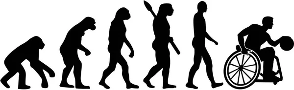 Evolução do basquete em cadeira de rodas —  Vetores de Stock