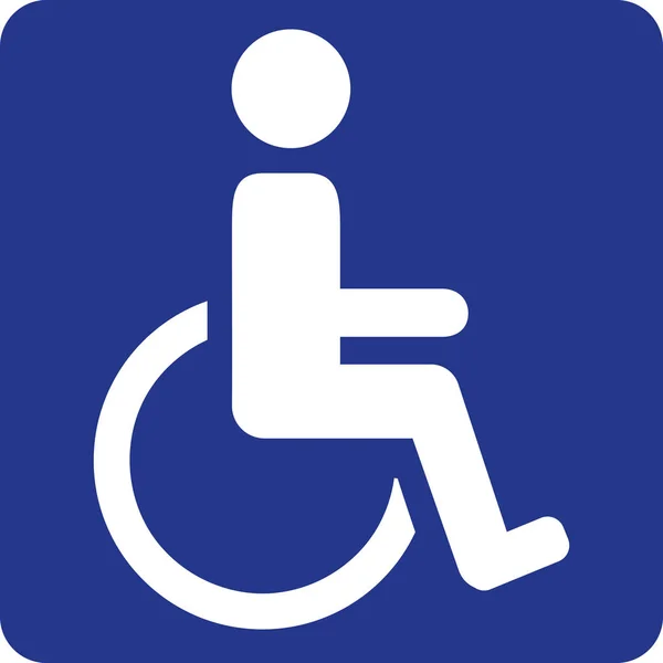 Bouton pictogramme en fauteuil roulant — Image vectorielle