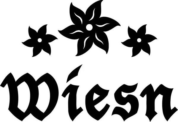 Wiesn with edelweiss — Stockvector