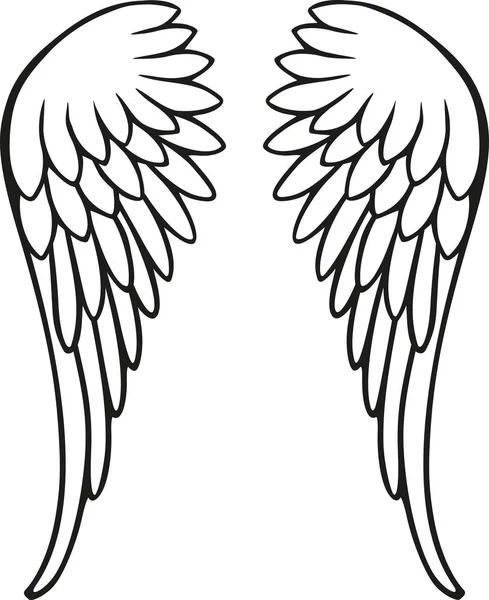 Ali d'angelo perfette — Vettoriale Stock