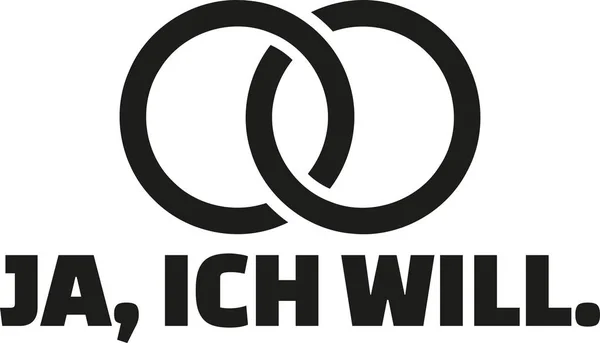 Sí, lo hago con anillo de boda alemán. — Archivo Imágenes Vectoriales