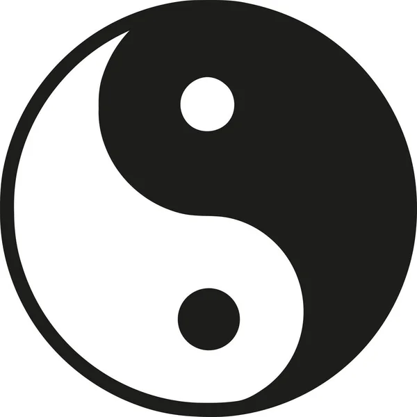 Ying Yang-Symbol — Stockvektor