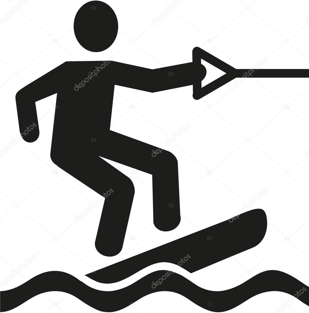 Wakeboarder pictogram water board
