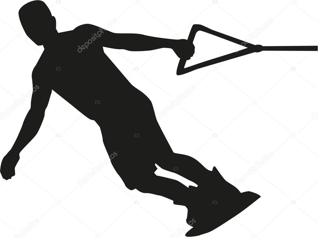 Wakeboarding silhouette vector