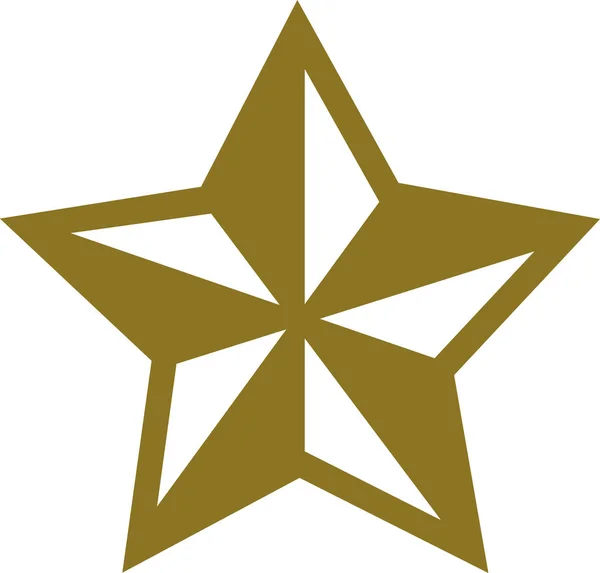 Nautic Zlatá hvězda — Stockový vektor