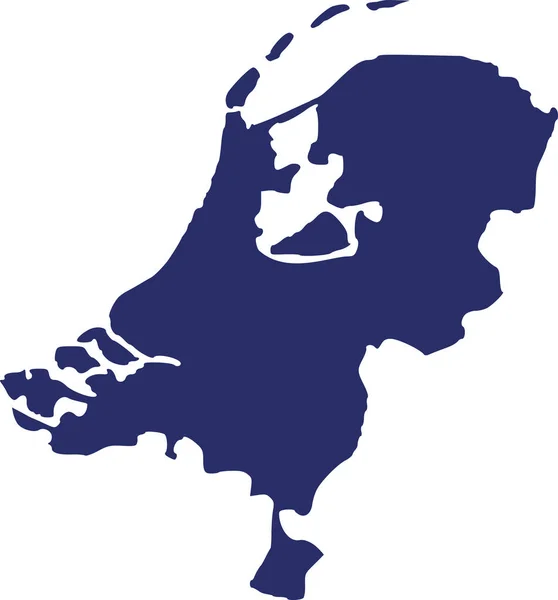 Netherlands mapa vetor — Vetor de Stock