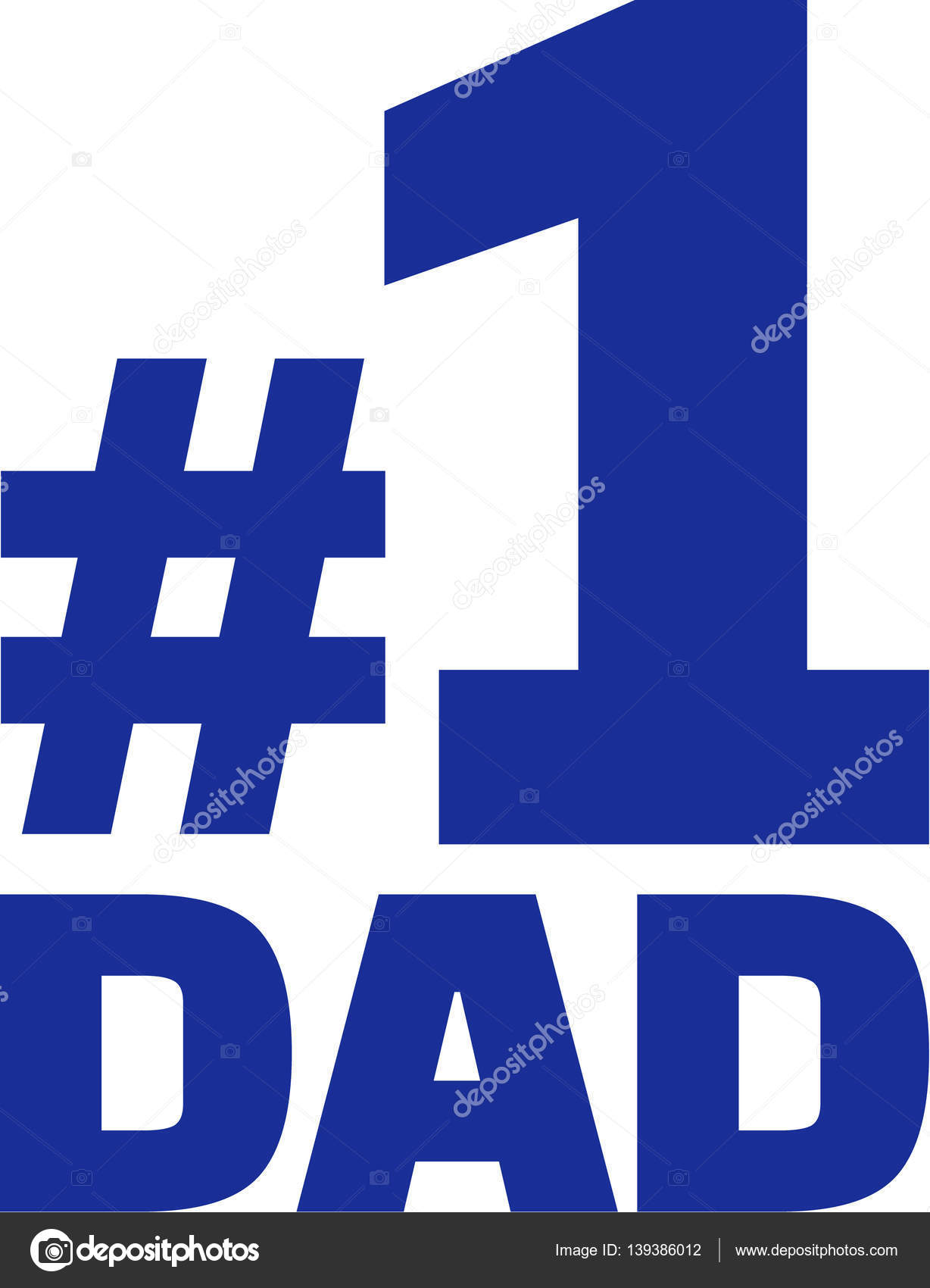 Pictures Number 1 Dad Number One Dad Stock Vector - 
