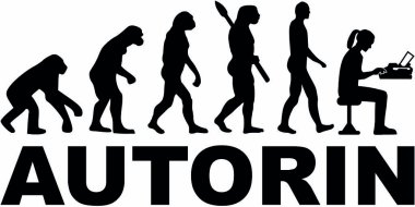 Yazar evrim kadın daktilo Almanca