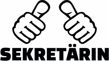 Başparmak dişi Alman Sekreter