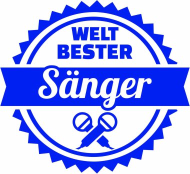 Dünyanın en iyi şarkıcı amblem Almanca