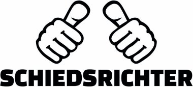 Başparmak Alman erkek ile hakem