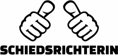 Başparmak ile Alman kadın hakem