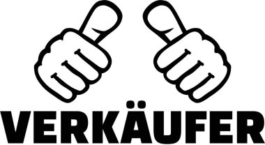 Satıcı başparmak Alman iş unvanı ile