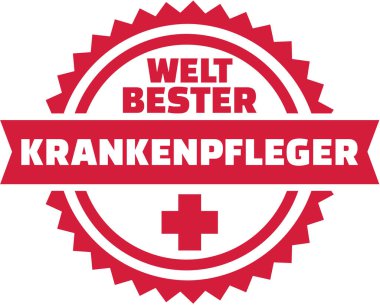 Dünyanın en iyi erkek hemşire Alman amblem