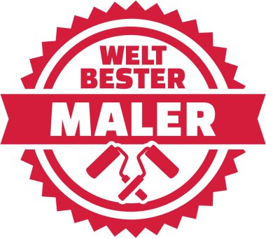 Dünyanın en iyi ressam amblem Almanca