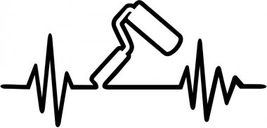 Ressam rulo kalp atışı çizgi