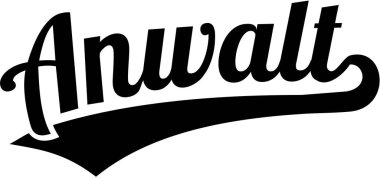 Avukat Almanca sözcük retro tarzı