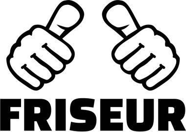 Kuaför başparmak ile Almanca sözcük