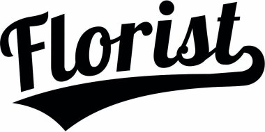 Çiçekçi kelime retro tarzı Almanca 