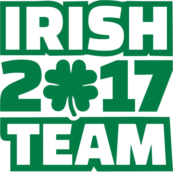İrlandalı takım 2017 - Aziz Patrick günü — Stok Vektör