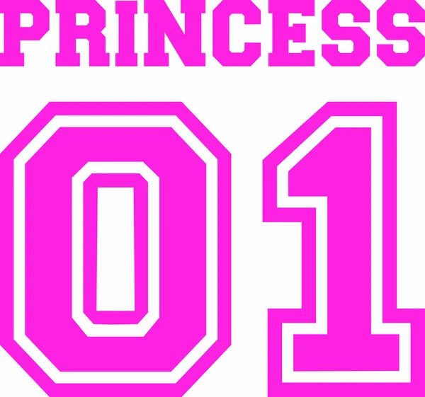 Prinsessa nummer ett rosa — Stock vektor