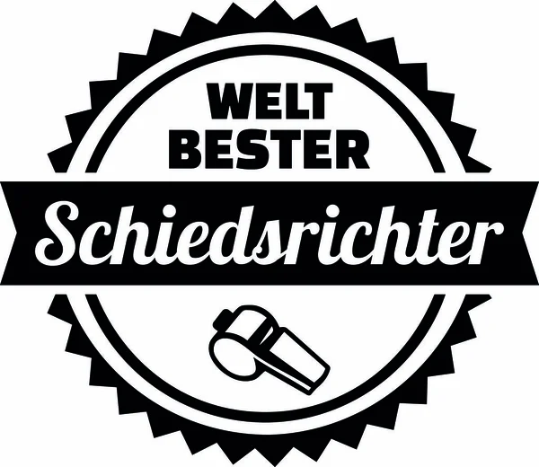 Dünyanın en iyi hakem amblem Almanca — Stok Vektör