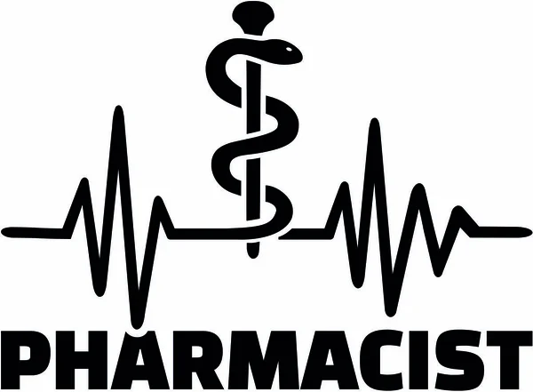 Farmacia batimento cardíaco linha título do trabalho — Vetor de Stock