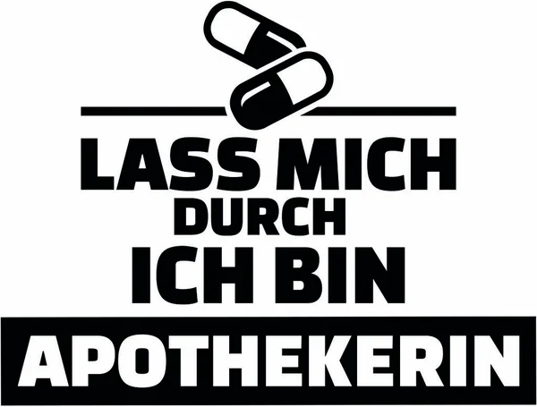 Ich bin Apotheker männlich deutsch — Stockvektor