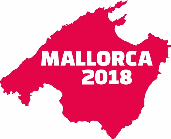 Mallorca 2018-ban froniert német — Stock Vector