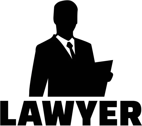 Vettore silhouette avvocato — Vettoriale Stock