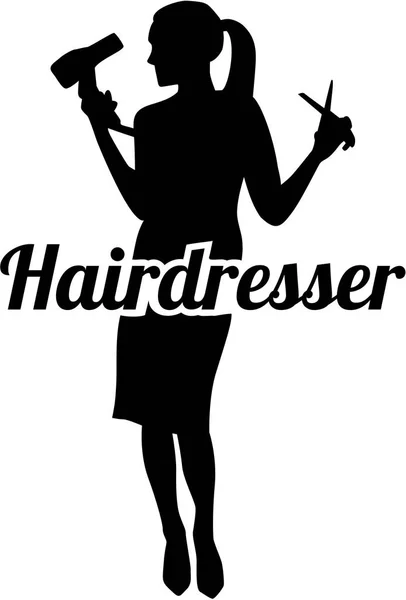 Vector silhueta cabeleireiro —  Vetores de Stock