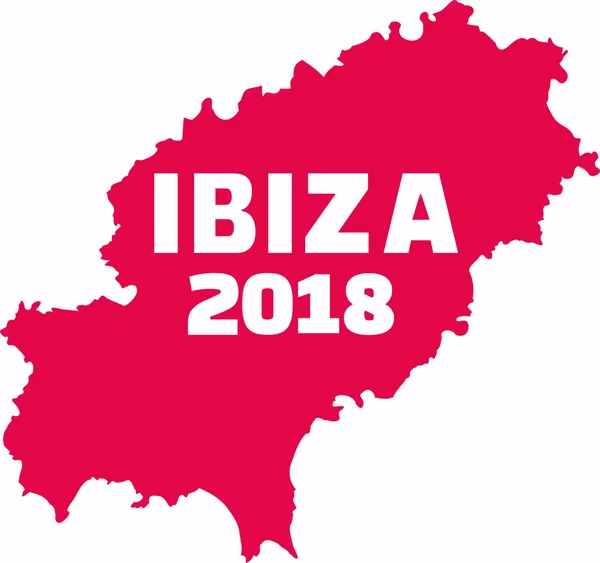 Ibiza 2018 határ — Stock Vector