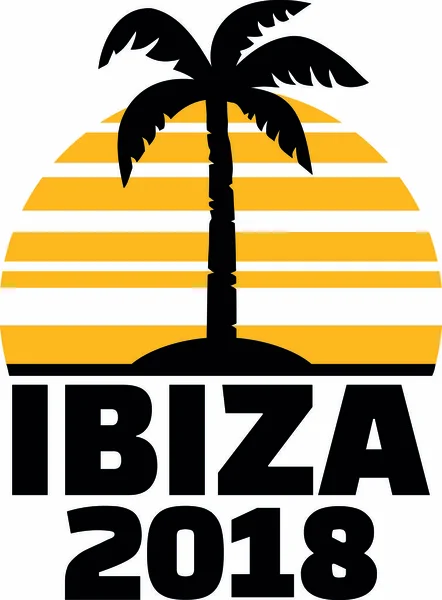 Palma Ibiza 2018 — Vector de stock