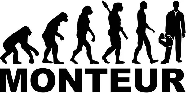 Evolution de l'installateur monteur allemand — Image vectorielle