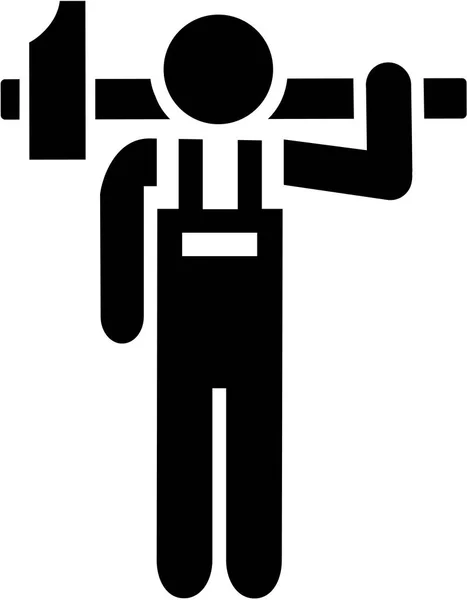 Handwerker-Piktogramm mit Hammer — Stockvektor