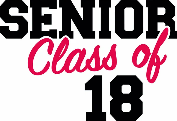 Clase senior de 18 — Vector de stock