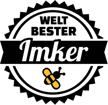 Dünyanın en iyi arıcı amblem Almanca