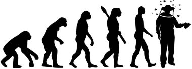 Arıcı evrim siluet arı takım elbise